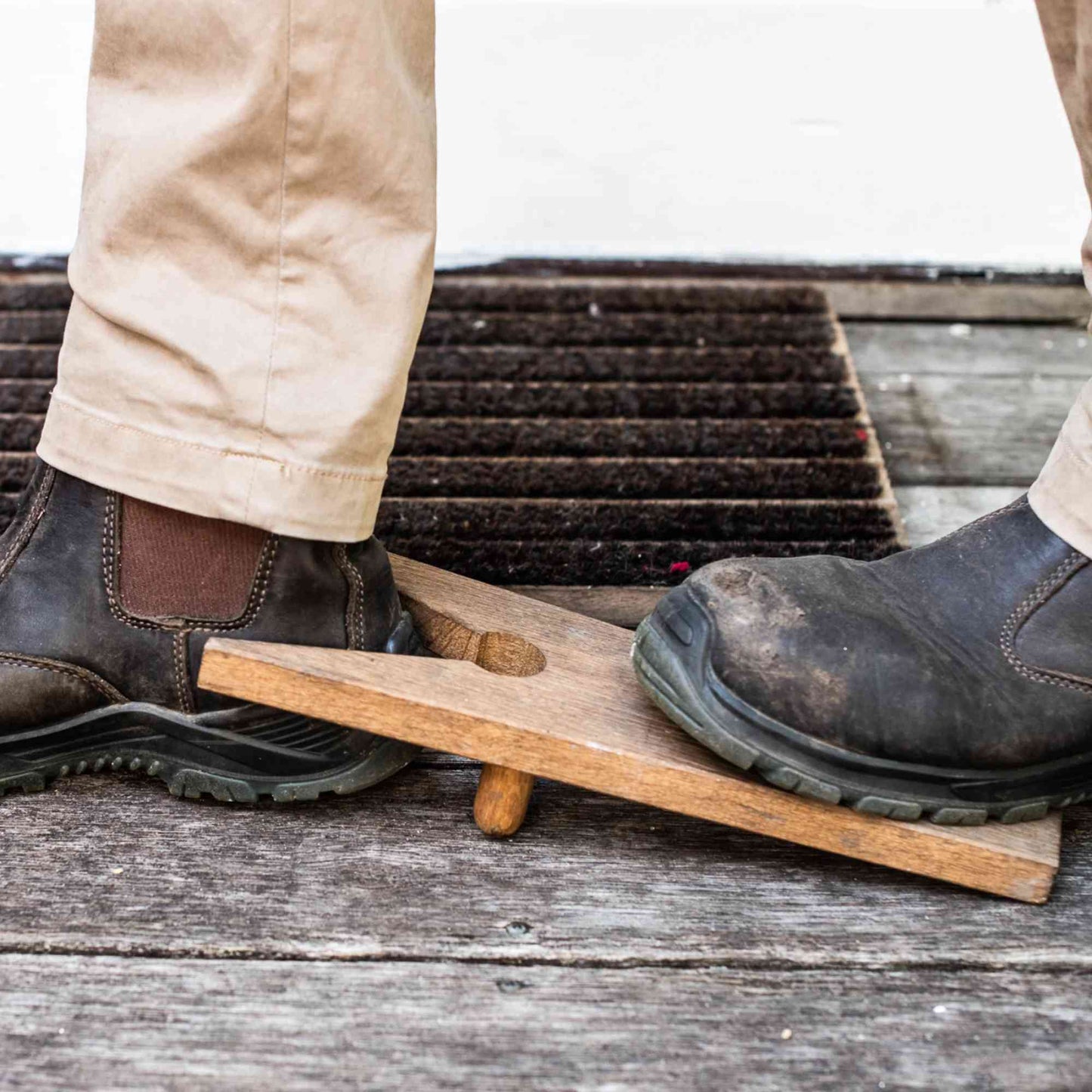 Solid Oak Bootjack | Hands-Free Boot Remover Personal Care > Boot Jack > Hands Free Boot Remover - Minimalist Gardener