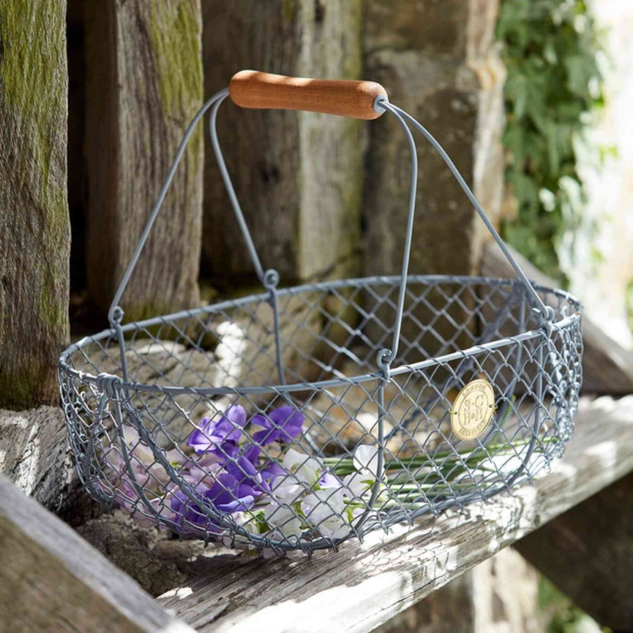 Sophie Conran Harvesting Basket | Grey Garden Organisation > Storage > Storage Bag - Minimalist Gardener
