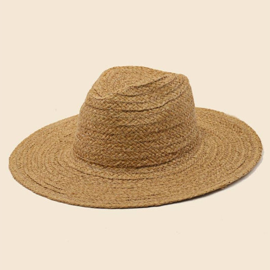 Straw Braid Flat Brim Garden Sun Hat Dark Home & Garden > Personal Protection > Garden Sun Hat - Minimalist Gardener