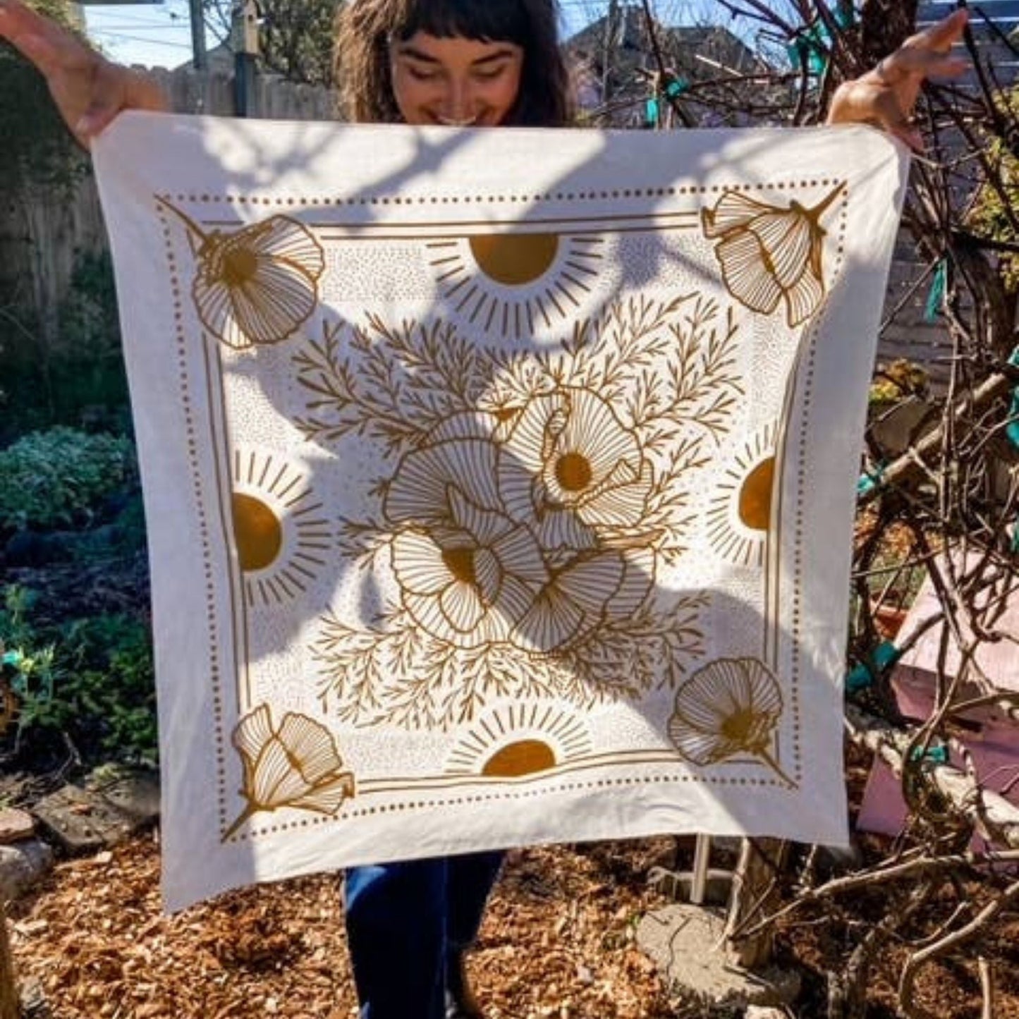 Sunrise Garden Bandana | 100% Cotton Home & Garden > Garden Gloves & Gear > Gardening Bandana - Minimalist Gardener