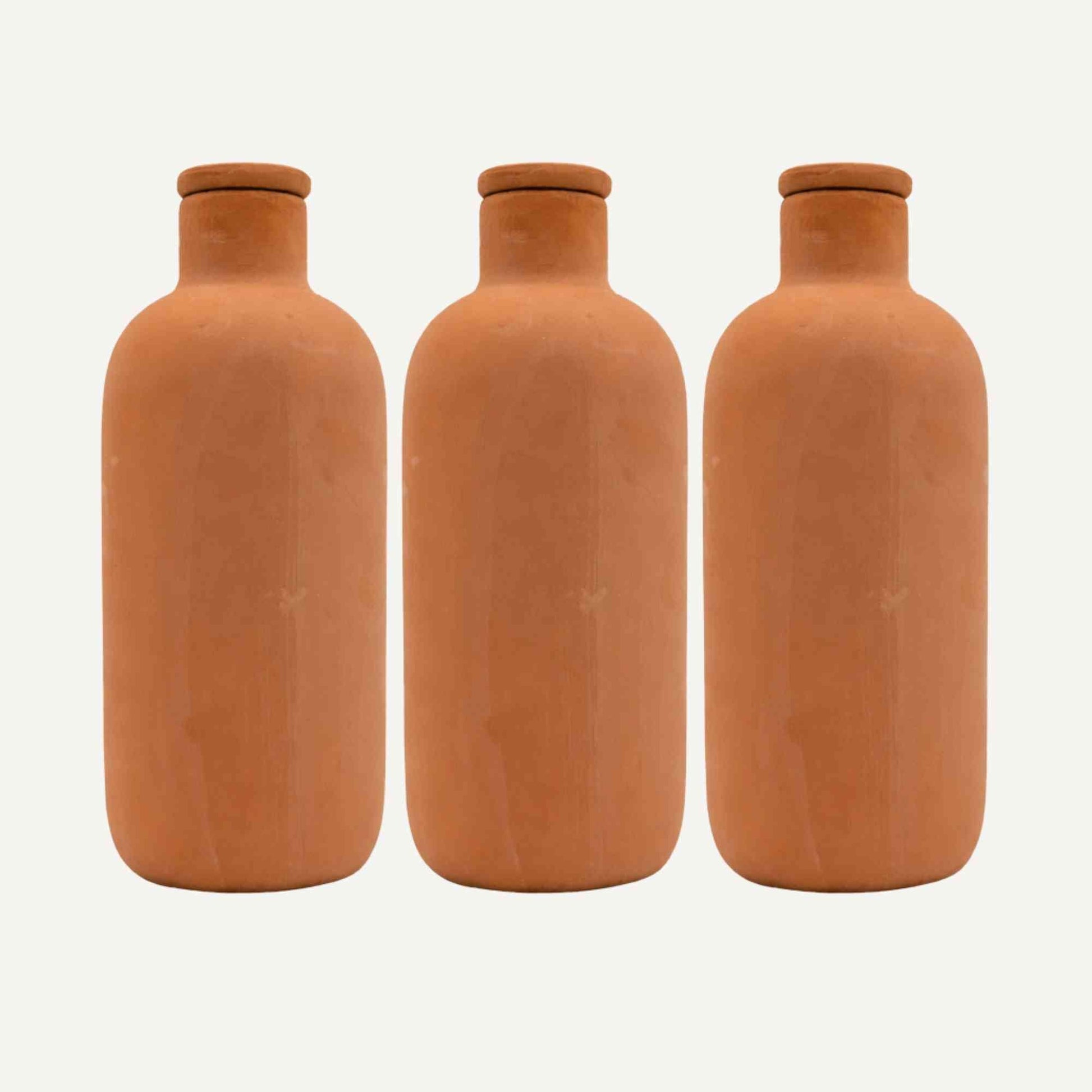 Terracotta Bottle Olla Irrigation Pots | Set of 3 Large Home & Garden > Garden Accessories > Watering - Minimalist Gardener