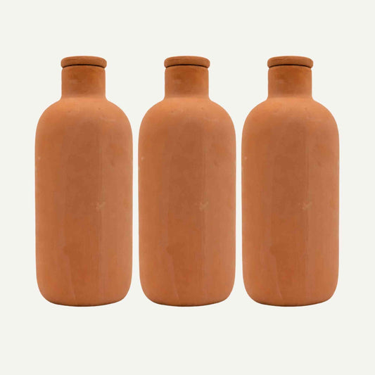 Terracotta Bottle Olla Irrigation Pots | Set of 3 Large Home & Garden > Garden Accessories > Watering - Minimalist Gardener