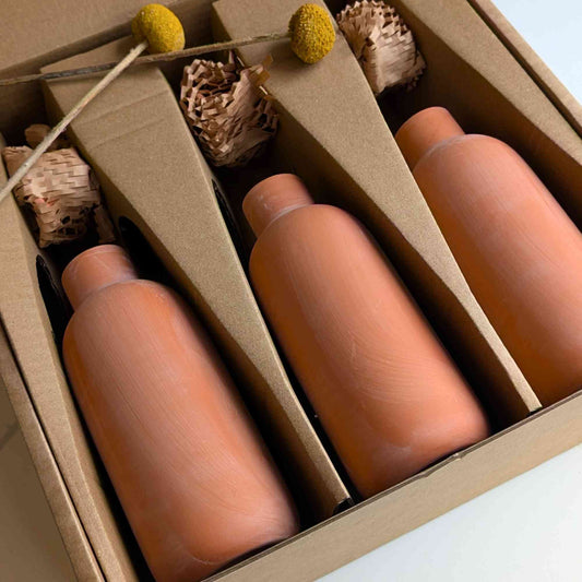 Terracotta Bottle Olla Irrigation Pots | Set of 3 Medium 600ml Home & Garden > Garden Accessories > Watering - Minimalist Gardener