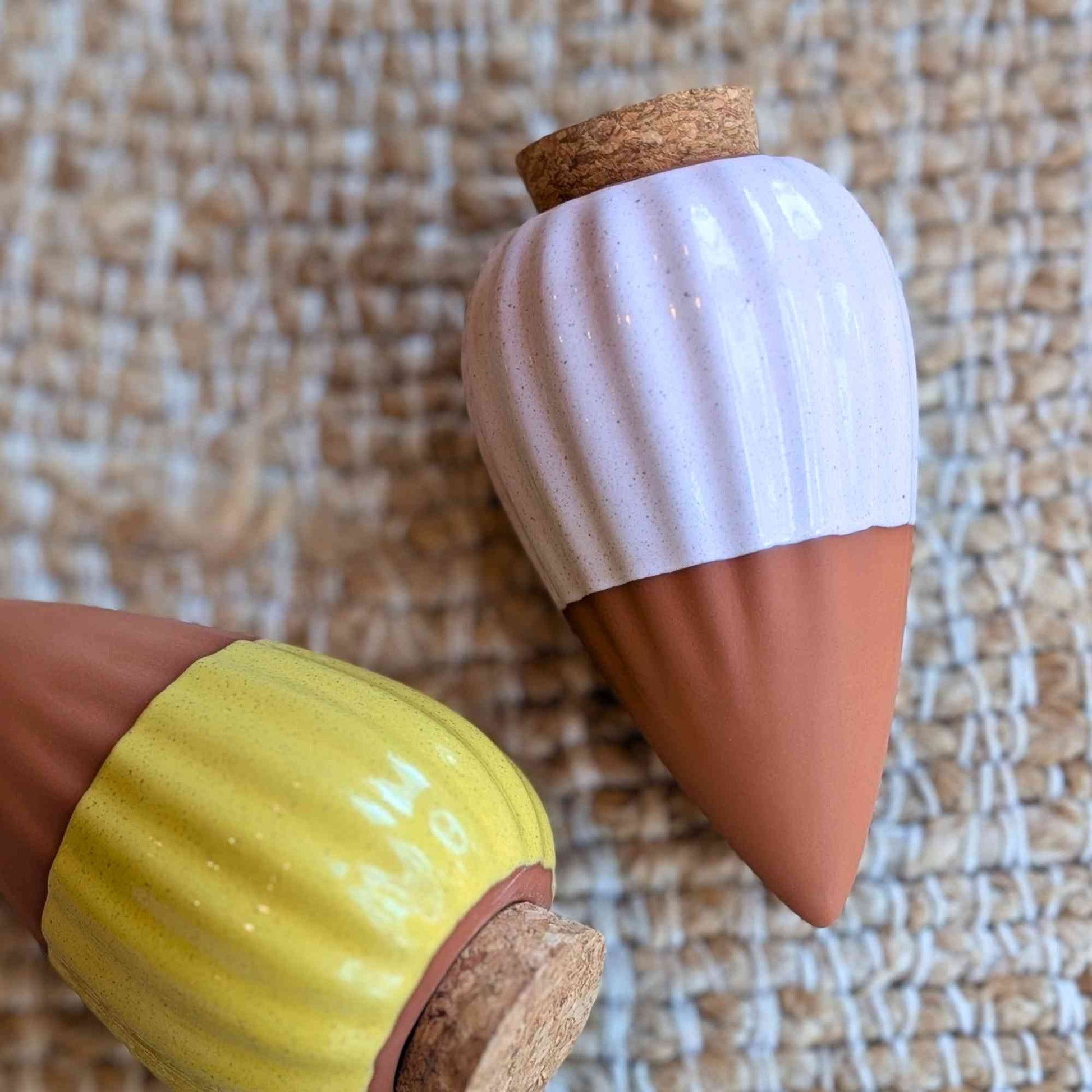 Terracotta Olla Irrigation Pots | Set of 3 Yellow, Pink, Green Home & Garden > Garden Accessories > Watering - Minimalist Gardener