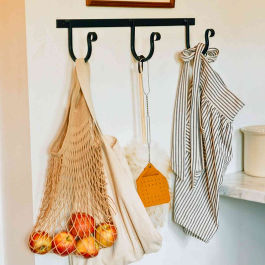 The Wrought Iron Rack | Four Hook Organiser Home & Garden > Garden Accessories > Organisation & Storage - Minimalist Gardener