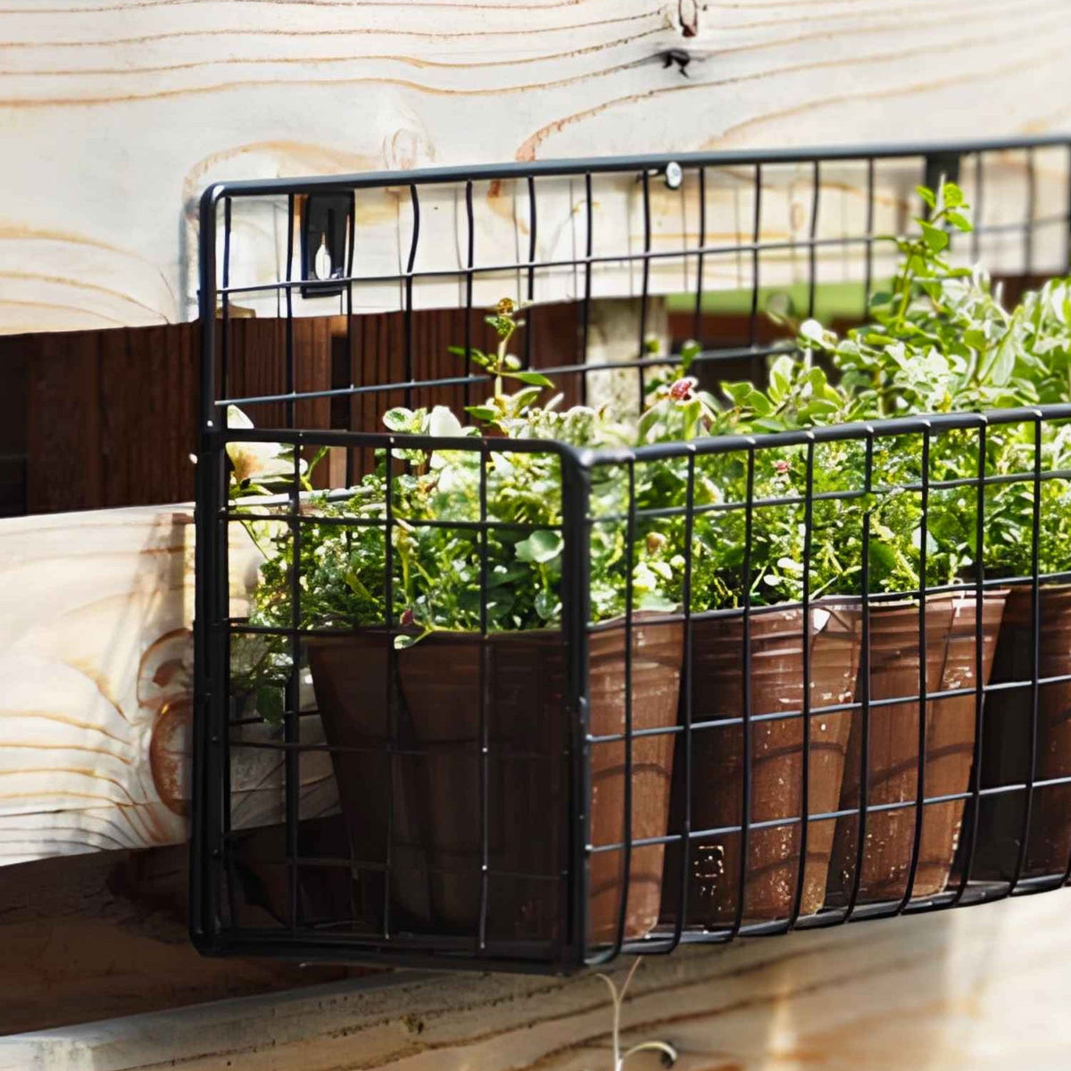 Wall-Mounted Pot Basket & Garden Organiser Home & Garden > Garden Accessories > Organisation & Storage - Minimalist Gardener