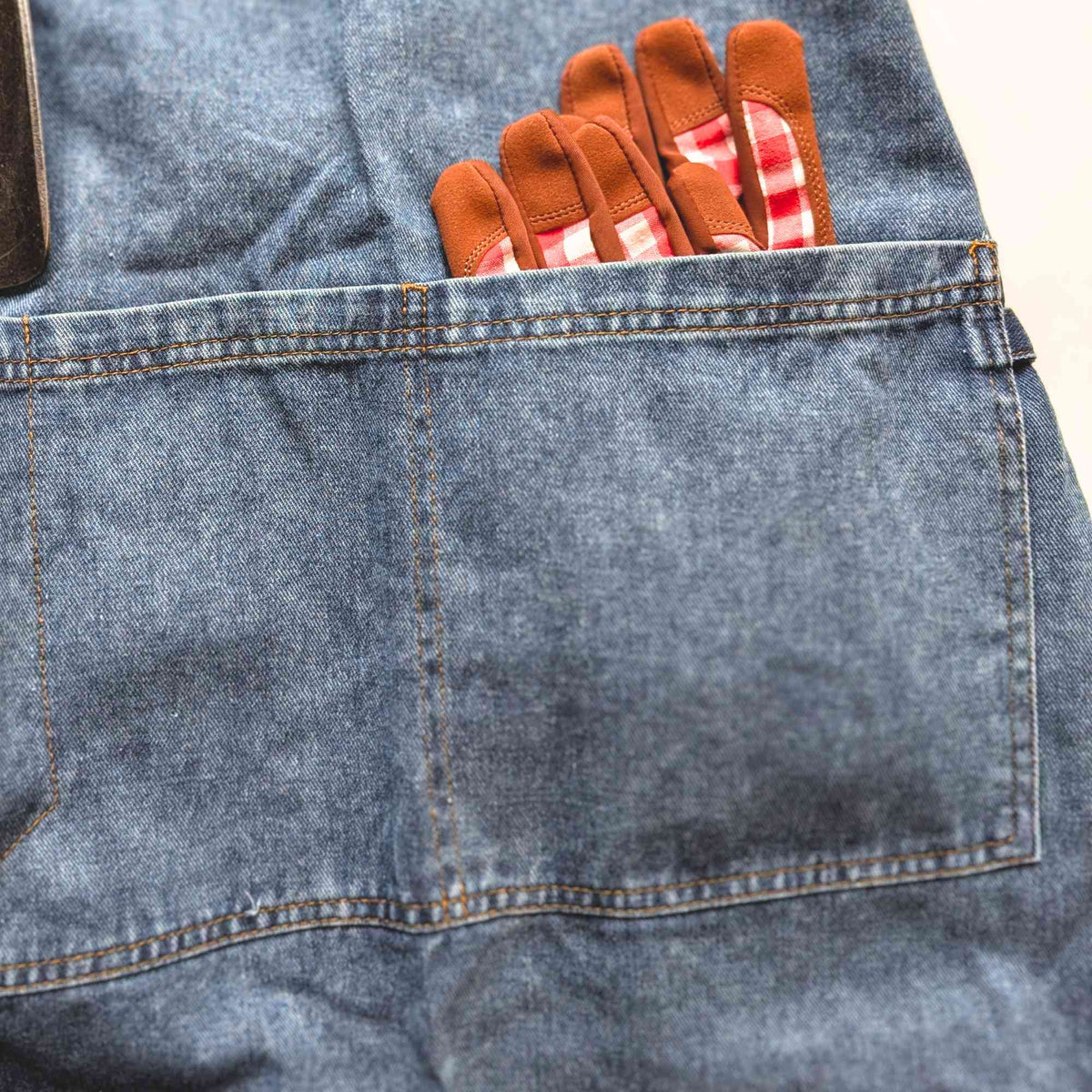 Washed Cotton Denim Gardening Apron | Dark Blue Home & Garden > Personal Protection > Gardening Apron - Minimalist Gardener